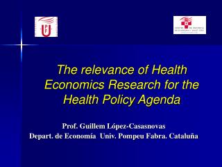 The relevance of Health Economics Research for the Health Policy Agenda
