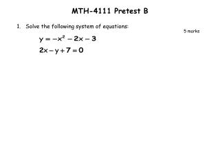 1. Solve the following system of equations: