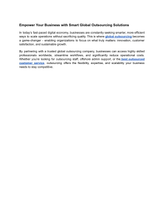 Flexible Outsourcing Staff to Scale Your Business Operations