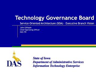 Technology Governance Board Service-Oriented Architecture (SOA) – Executive Branch Vision
