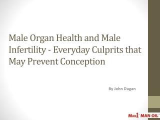 Male Organ Health and Male Infertility - Everyday Culprits