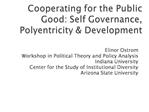 Cooperating for the Public Good: Self Governance, Polyentricity Development