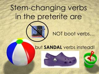 Stem-changing verbs in the preterite are