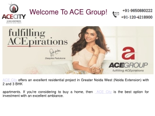 Ace Residential Project In Greater Noida.