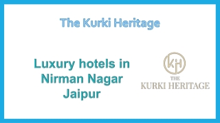 Luxury hotels in Nirman nagar Jaipur
