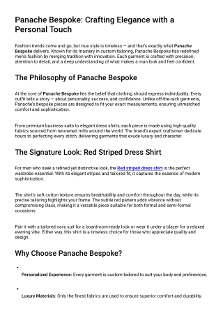 Red striped dress shirt