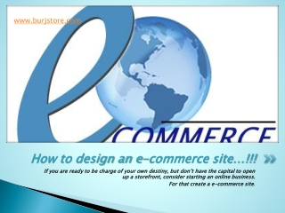 design an e-commerce site