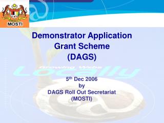 Demonstrator Application Grant Scheme (DAGS)