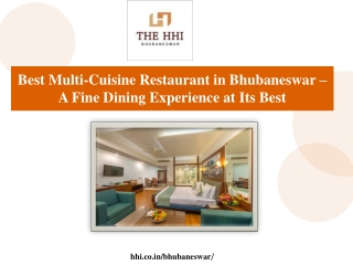 Best Multi-Cuisine Restaurant in Bhubaneswar – A Fine Dining Experience at Its Best