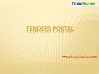TradeReader Website Demo For Tender User