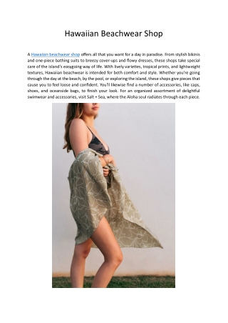 Hawaiian Beachwear Shop