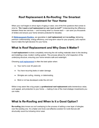 Roof Replacement