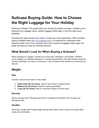 Suitcase Buying Guide_ How to Choose the Right Luggage for Your Holiday