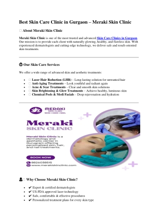 Top Skin Care Clinic in Gurgaon