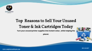 Top Reasons to Sell Your Unused Toner & Ink Cartridge Today