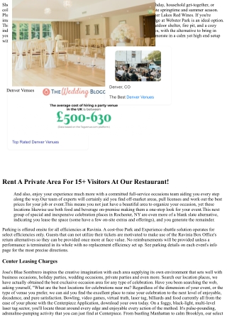 Parties And Occasions Facilitated