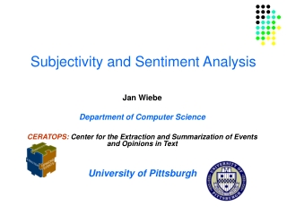 Subjectivity and Sentiment Analysis