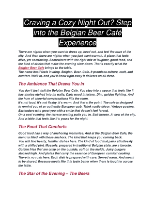 Craving a Cozy Night Out_ Step into the Belgian Beer Café Experience
