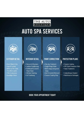 Auto Spa Detailing Services – The Auto Boutique