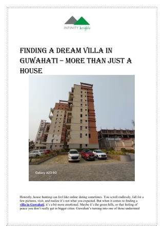 Luxury Villas in Guwahati | Infinity Heights