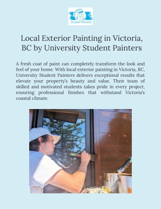 Transform Your Victoria Home with Expert Exterior Painting