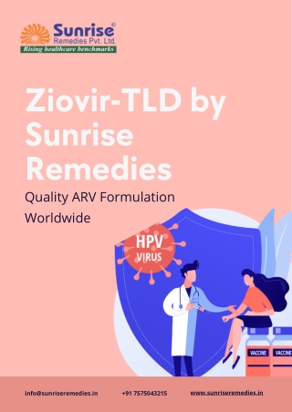 Ziovir-TLD by Sunrise Remedies Quality ARV Formulation Worldwide