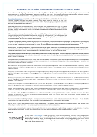Back Buttons For Controllers - The Competitive Edge You Didn’t Know You Needed