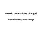 How do populations change