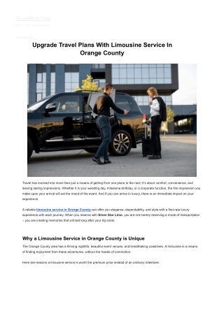 Journeys with Premium Limousine Service in Orange County