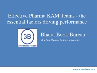 Effective Pharma KAM Teams - the essential factors driving p