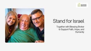 Stand for Israel – Together with Blessing Broker to Support Faith & Hope