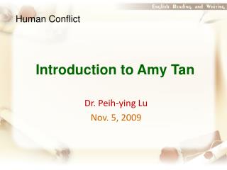 Introduction to Amy Tan