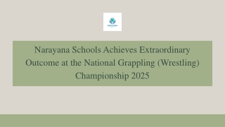 Narayana Schools Win 3 Golds at National Grappling 2025