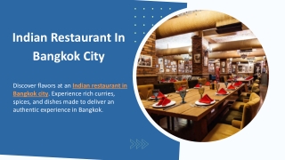 Indian Restaurant In Bangkok City