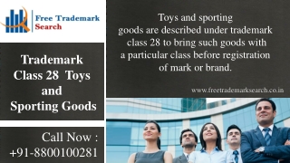 Trademark Class 28 | Toys and Sporting Goods