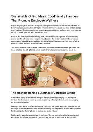 Sustainable Gifting Ideas_ Eco-Friendly Hampers That Promote Employee Wellness