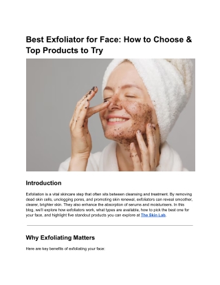 Best Exfoliator for Face: How to Choose & Top Products to Try