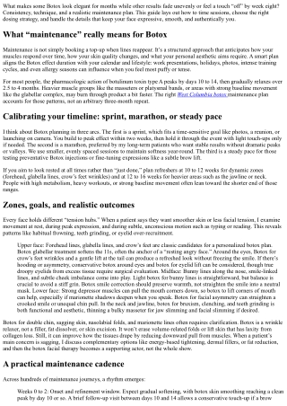 Stay On Track: Botox Maintenance Plan