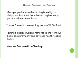 Fasting Health Benefits And Risks