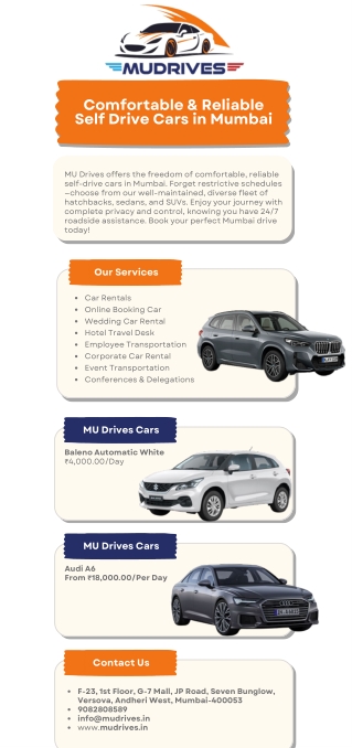 MUDrives - Comfortable & Reliable Self Drive Cars in Mumbai