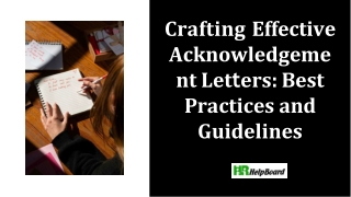 Sample Acknowledgement