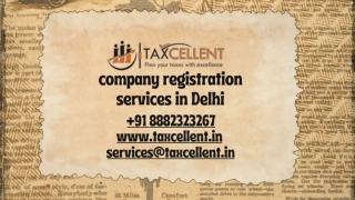 Company Registration Services in Delhi