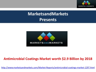 Antimicrobial Coatings Market worth $2.9 Billion by 2018