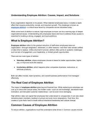 Understanding Employee Attrition_ Causes, Impact, and Solutions