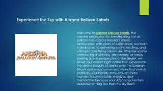 Experience the Sky with Arizona Balloon Safaris