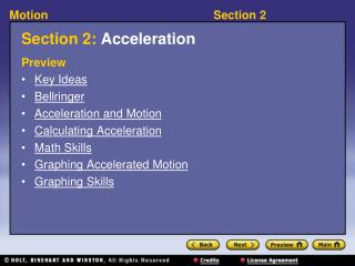 Section 2: Acceleration
