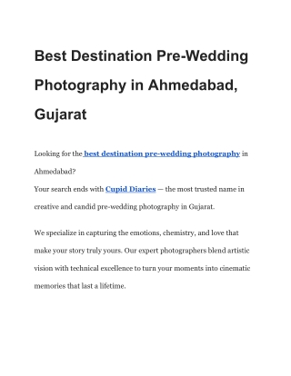 Best Destination Pre-Wedding Photography in Ahmedabad, Gujarat