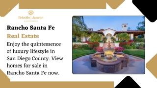 Homes Rancho Santa Fe - Brizolis Janzen & Associates
