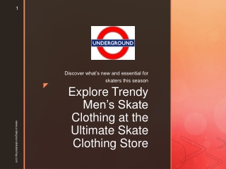 Explore Trendy Men’s Skate Clothing at the Ultimate Skate Clothing Store