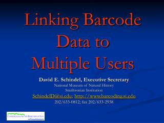 Linking Barcode Data to Multiple Users